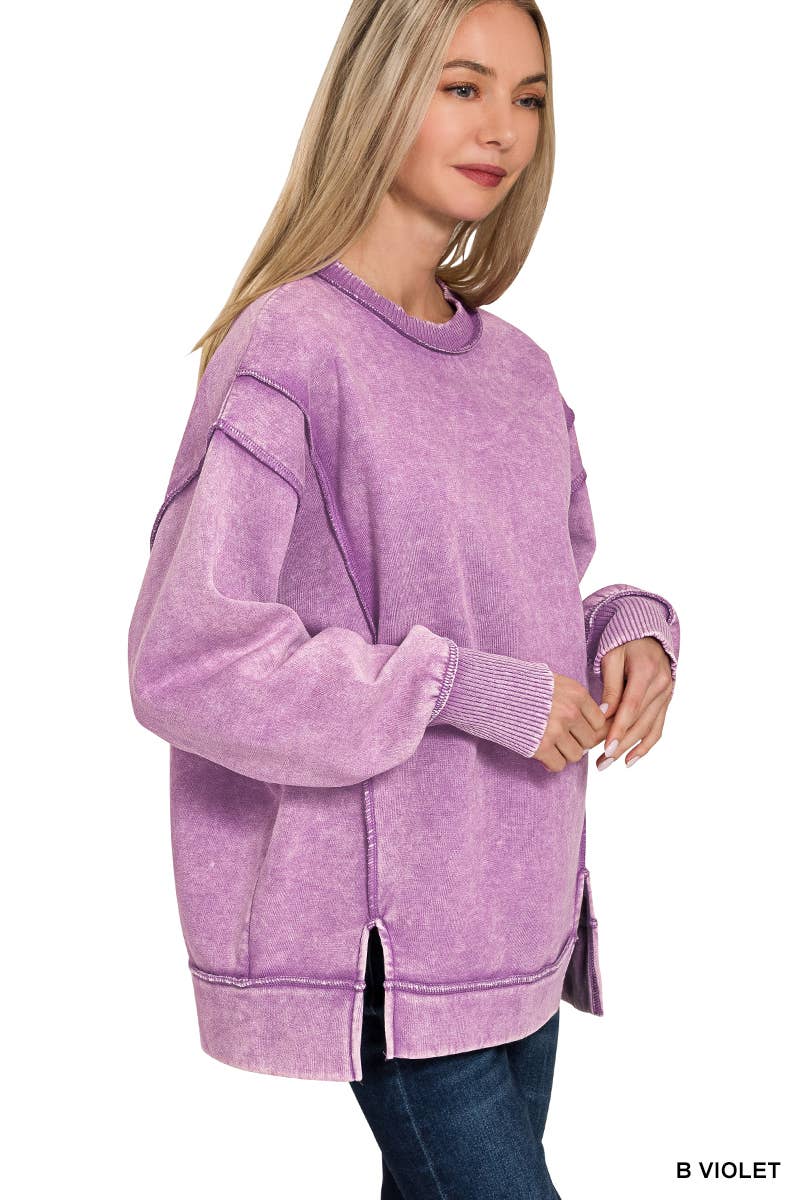 42POPS - Wholesale Sweatshirt - Women's - ',,, Fleece Hi Low Hem Pullover With Pockets55