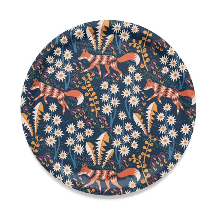 Observer Étoiles Plateau Rond Bleu Foncé pour la vente par Arvidssons Textil