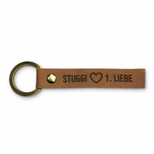 Stadtliebe® - Wholesale Keychain - Unisex - Stadtliebe® | Stuttgart leather key ring with brass0