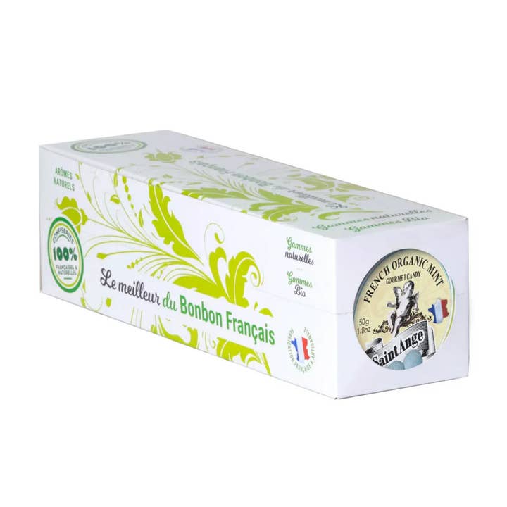 Bonbon USA France - Wholesale Hard Candy - Saint Ange Organic Fresh Mint - French Gourmet Candy Tin3