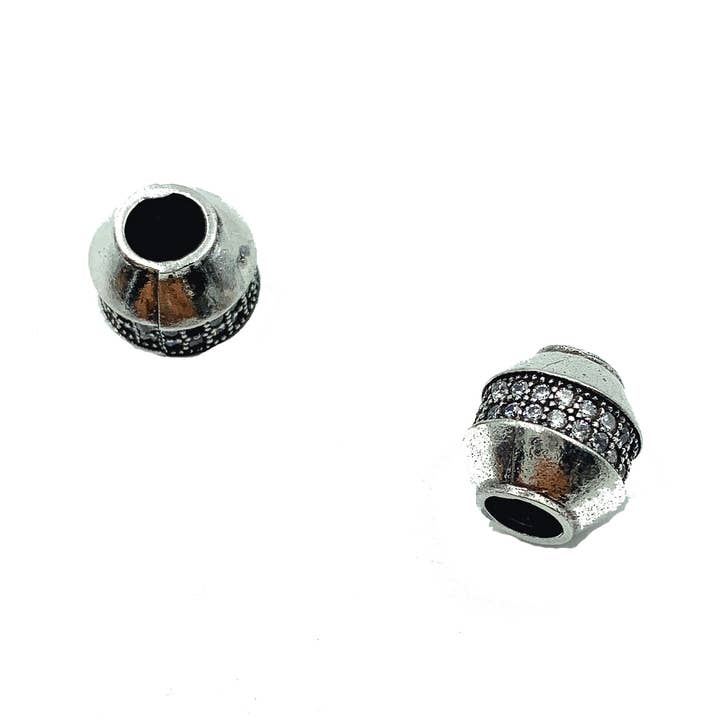 findings4uGem – wholesale Individual charm/pendant – Antique Silver Large Hole Beads for DIY Jewelry, BD0301