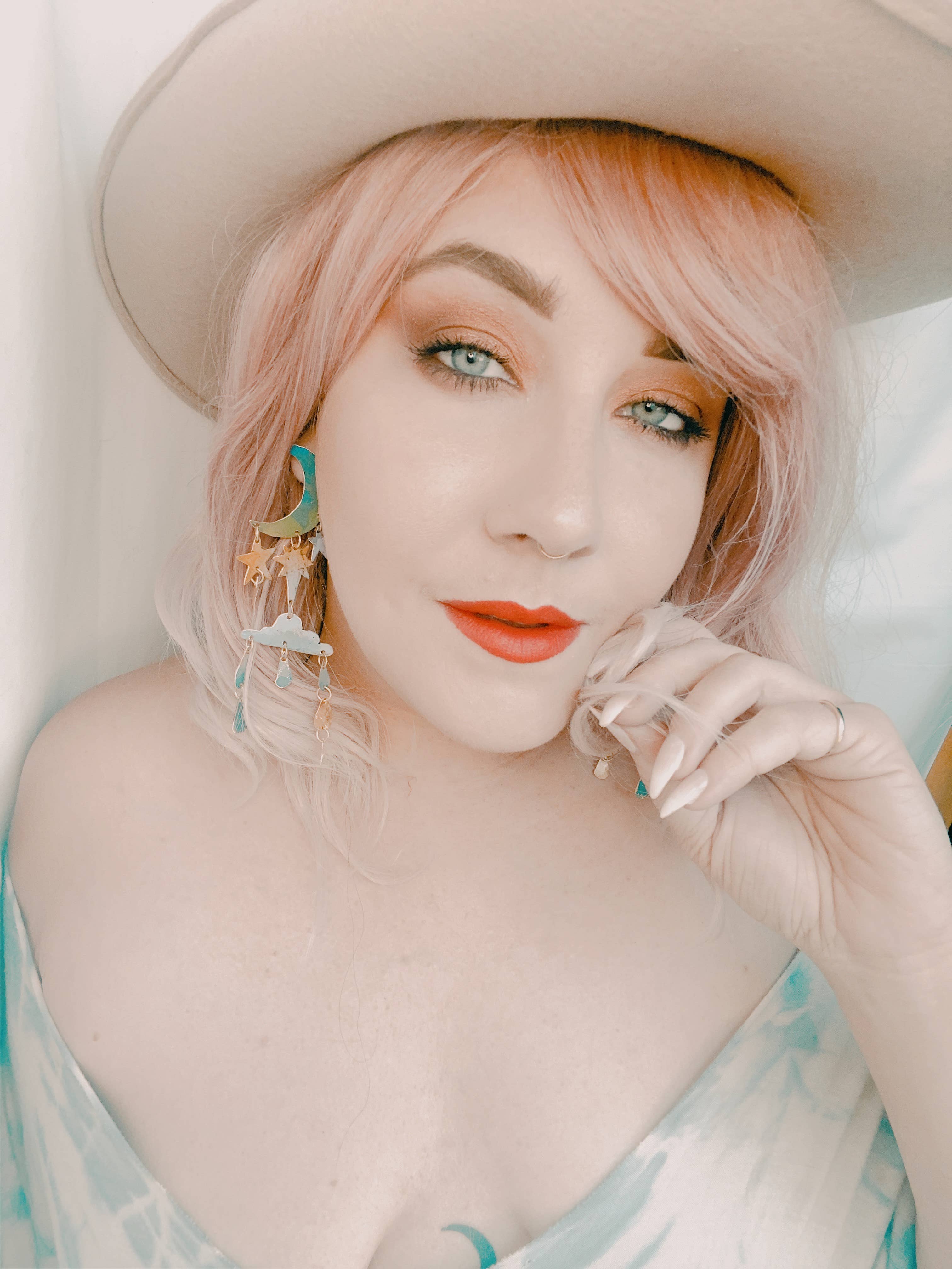 storm + stress - Wholesale Dangle Earrings - Dreamgaze Celestial Hand Painted Earrings2