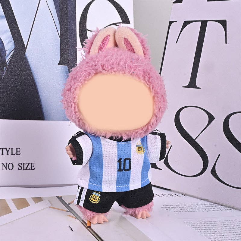 Little Trendy - Wholesale Doll Clothing - Kids - Handmade football soccer jersey for 17cm dolls sport set4