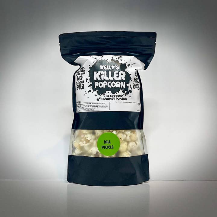 Dill Pickle for wholesale by Kelly’s Killer Popcorn