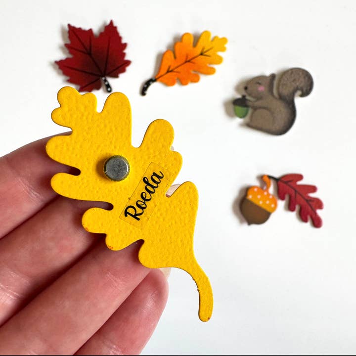 Roeda Studio - Wholesale Magnet - Oak Leaf Magnet, Yellow, Open Stock, Fall Decor1
