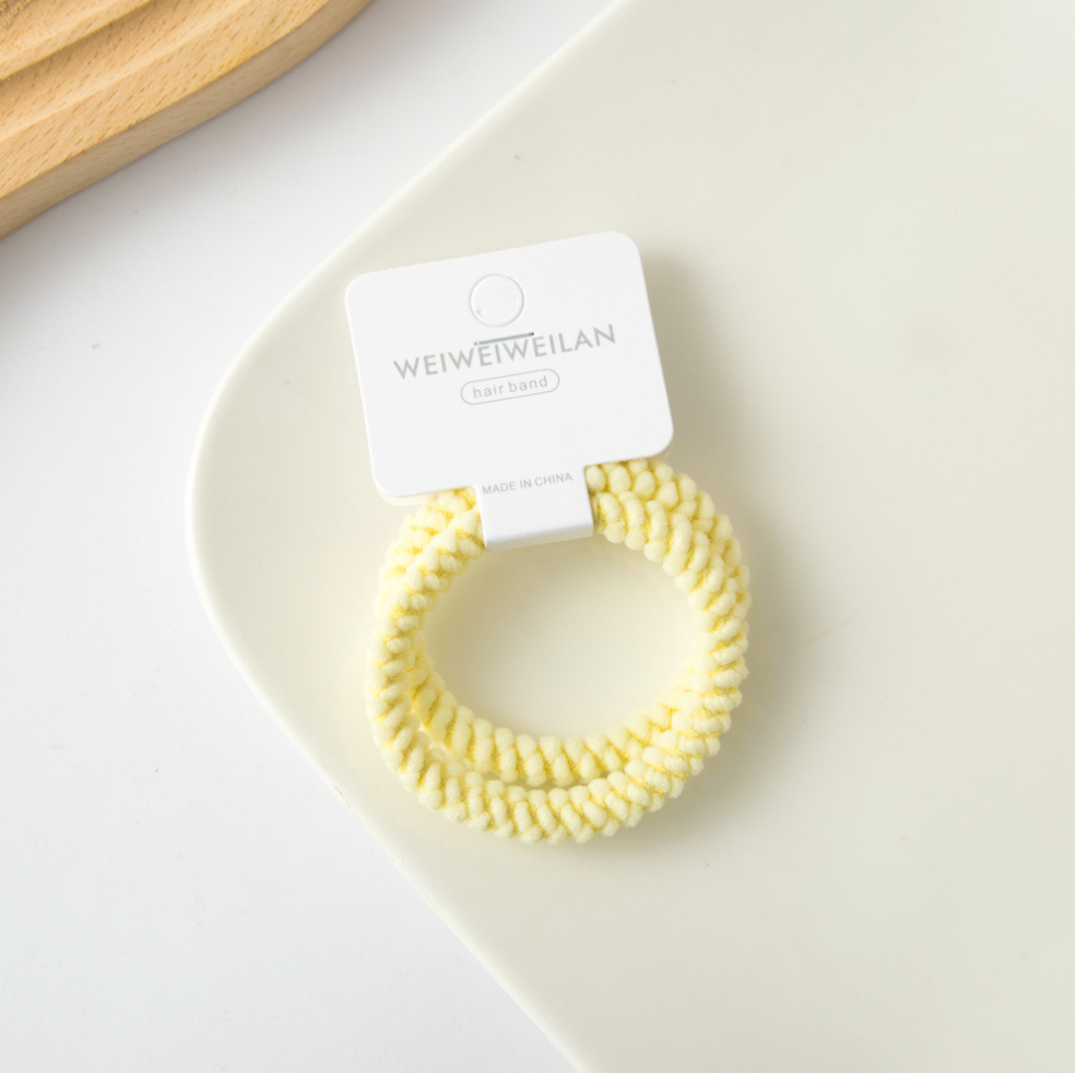 XO Fashion - Wholesale Hair Tie - HT5008 Solid Color Cute Missy Hair Tie 2/unit1