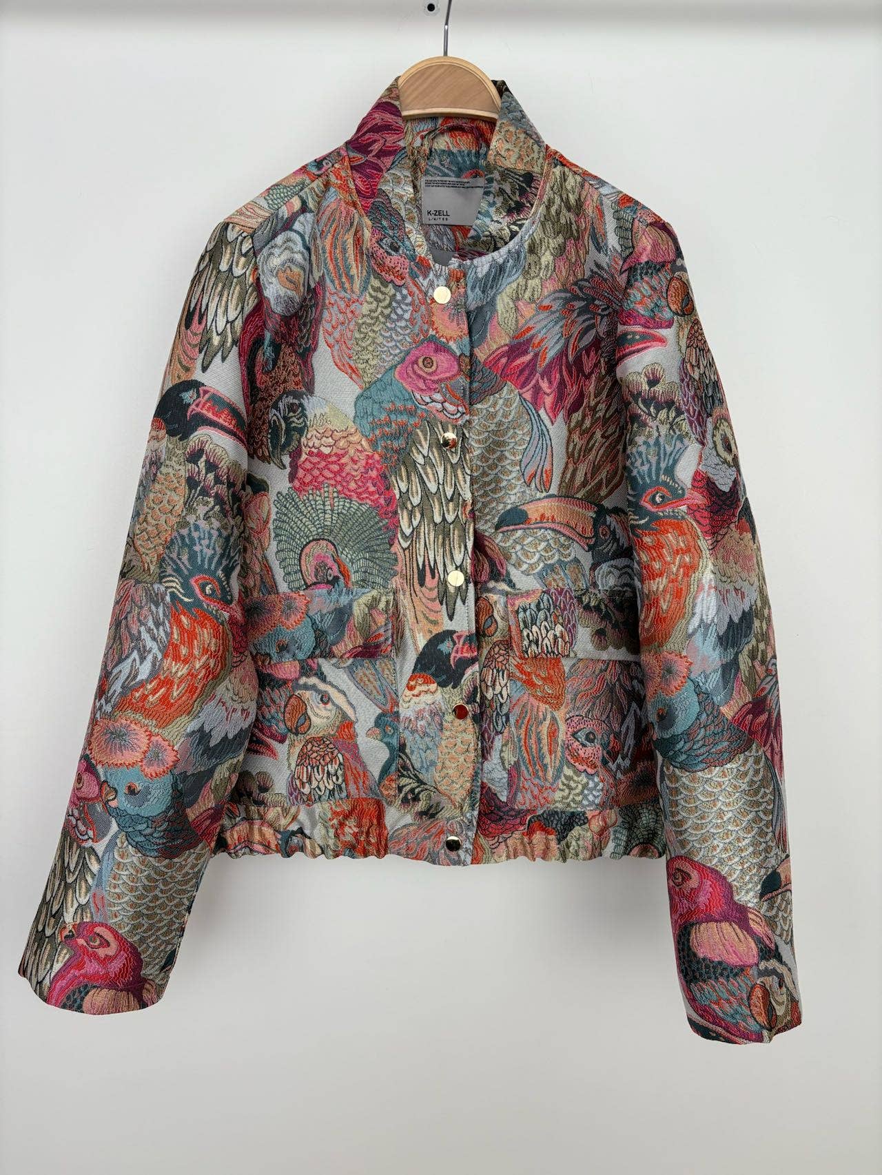 KZELL PARIS - Wholesale Jas - Dames - Jas met metallic jacquardmotief van vogels10