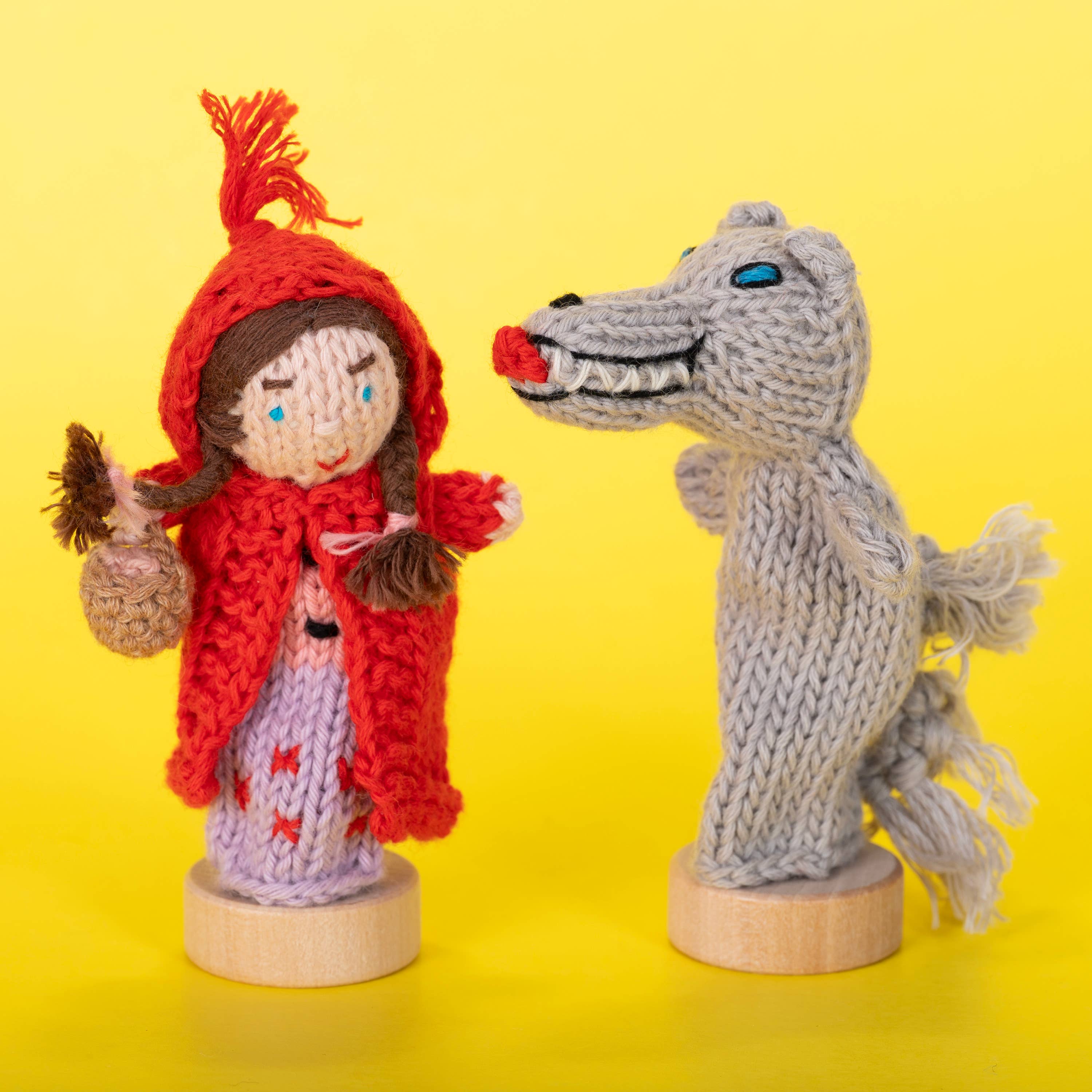 Lucuma Designs - Wholesale Finger Puppet - Kids & Baby - Little Red Story Pack of 4 - Organic Cotton Finger Puppets - Creative Play1