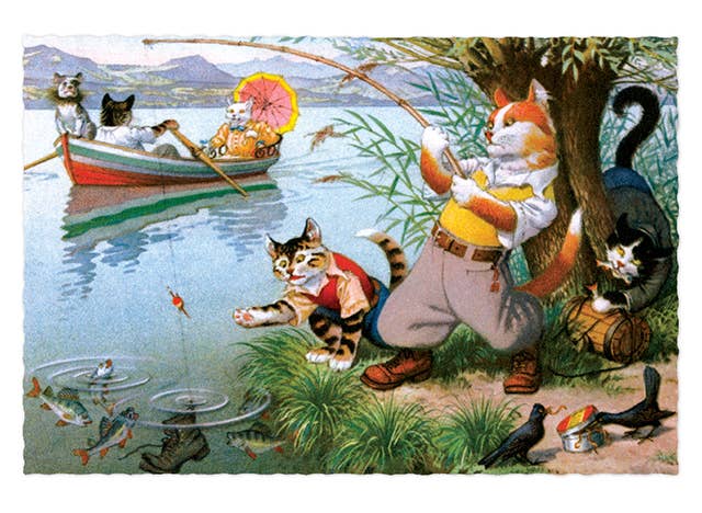 Laughing Elephant - Wholesale Postcard - Delightfully Dressed Cats - Everyday Boxed Postcards25