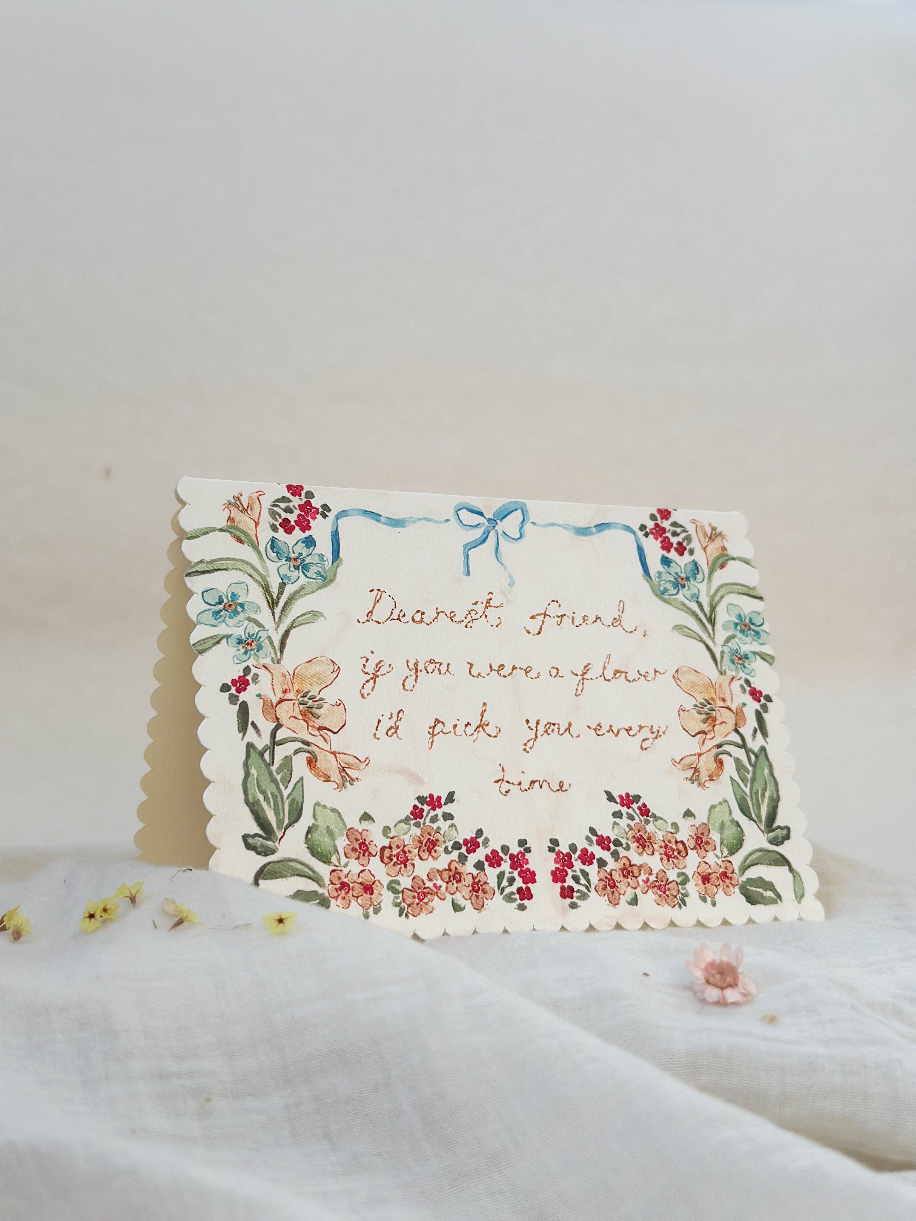 Sophie Amelia Creates – Engroshandel Venskabskort – Kære ven - kort med bølget kant3