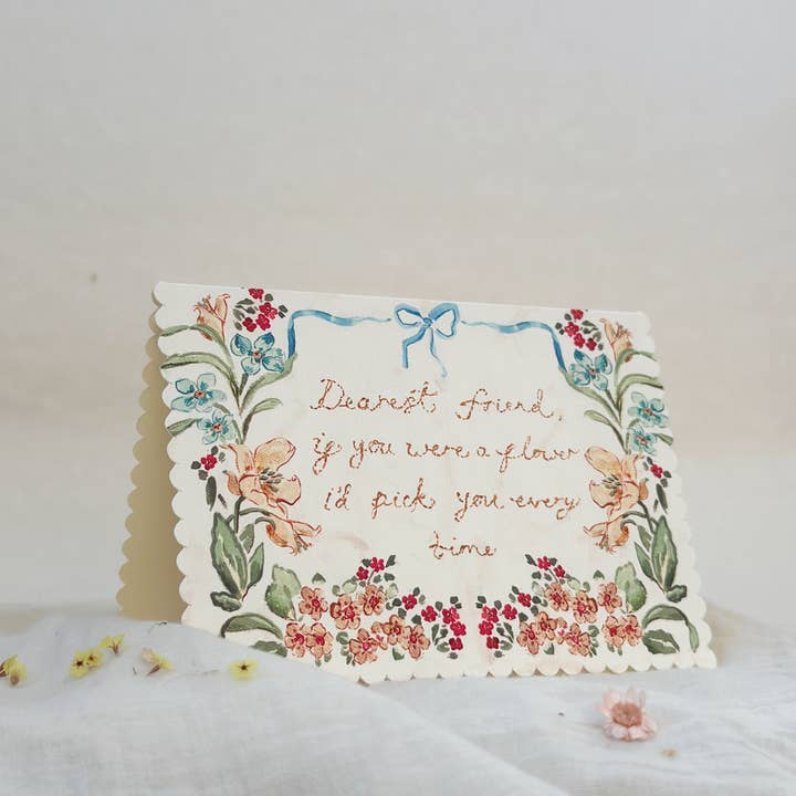 Sophie Amelia Creates – Engroshandel Venskabskort – Kære ven - kort med bølget kant3