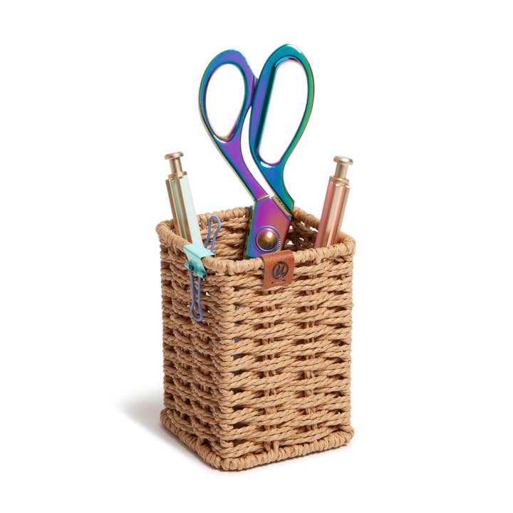 U Brands - Wholesale Basket - U Brands Somerset Woven Pencil Cup Brown6