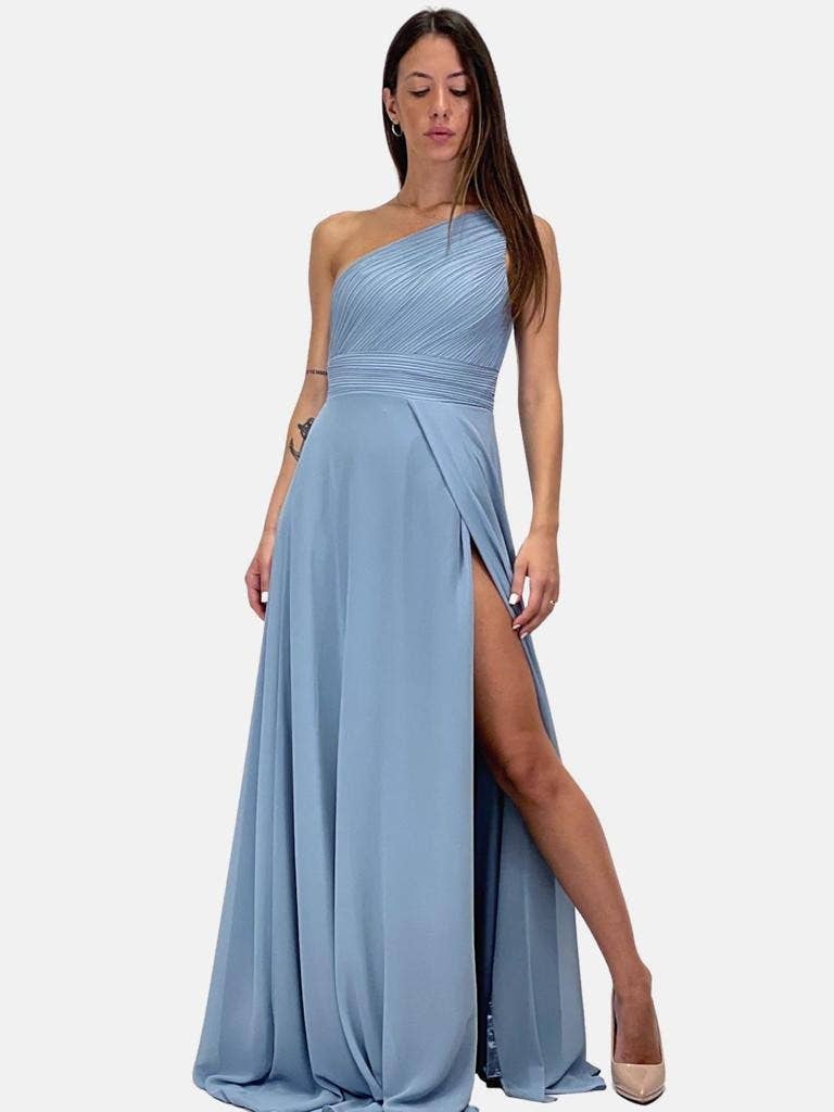 Eva & Lola - Epsilonn - Wholesale Gown - Women's - Long dress with slit at the thighs - R13860