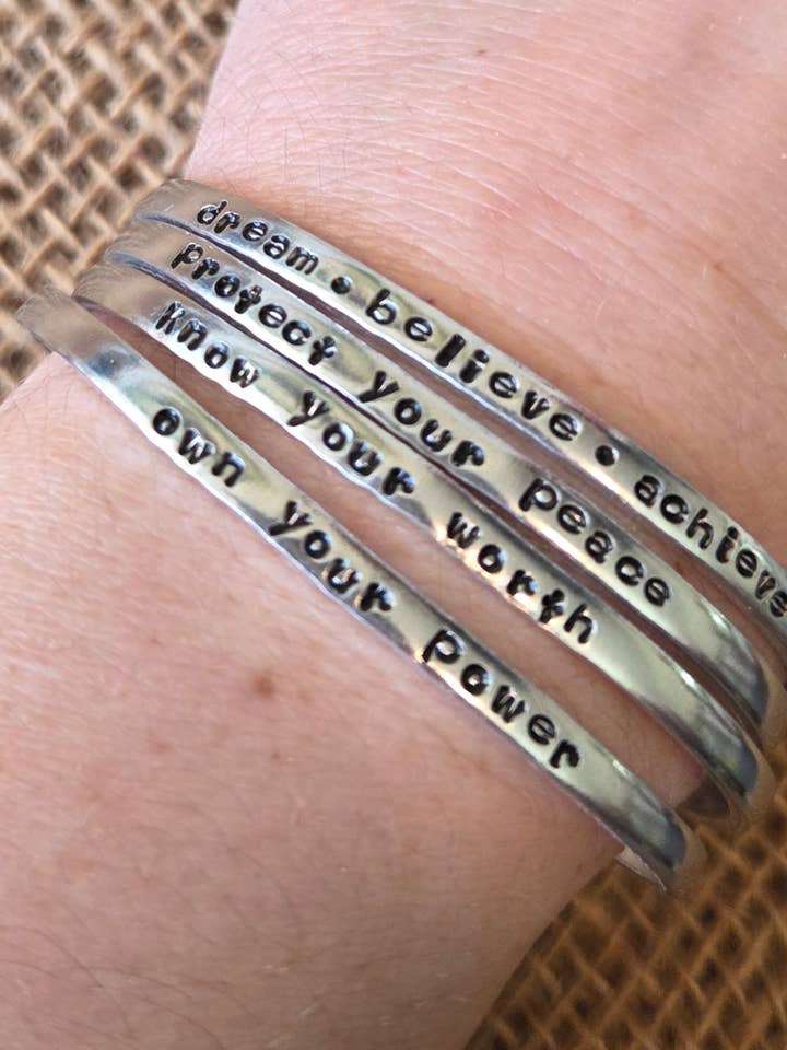 Inspirational tiny cuffs for wholesale by Jangles by Jan