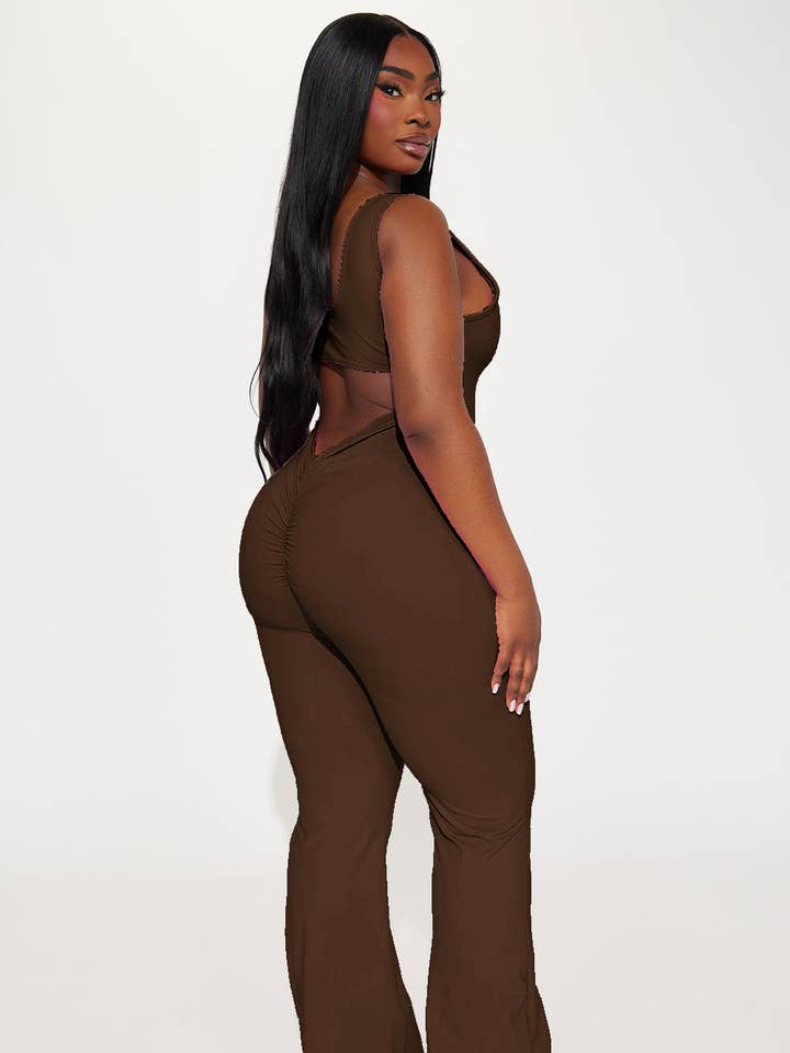 5besties inc - Wholesale Unitard - Women's - CUTOUT BACK ACTIVE JUMPSUIT