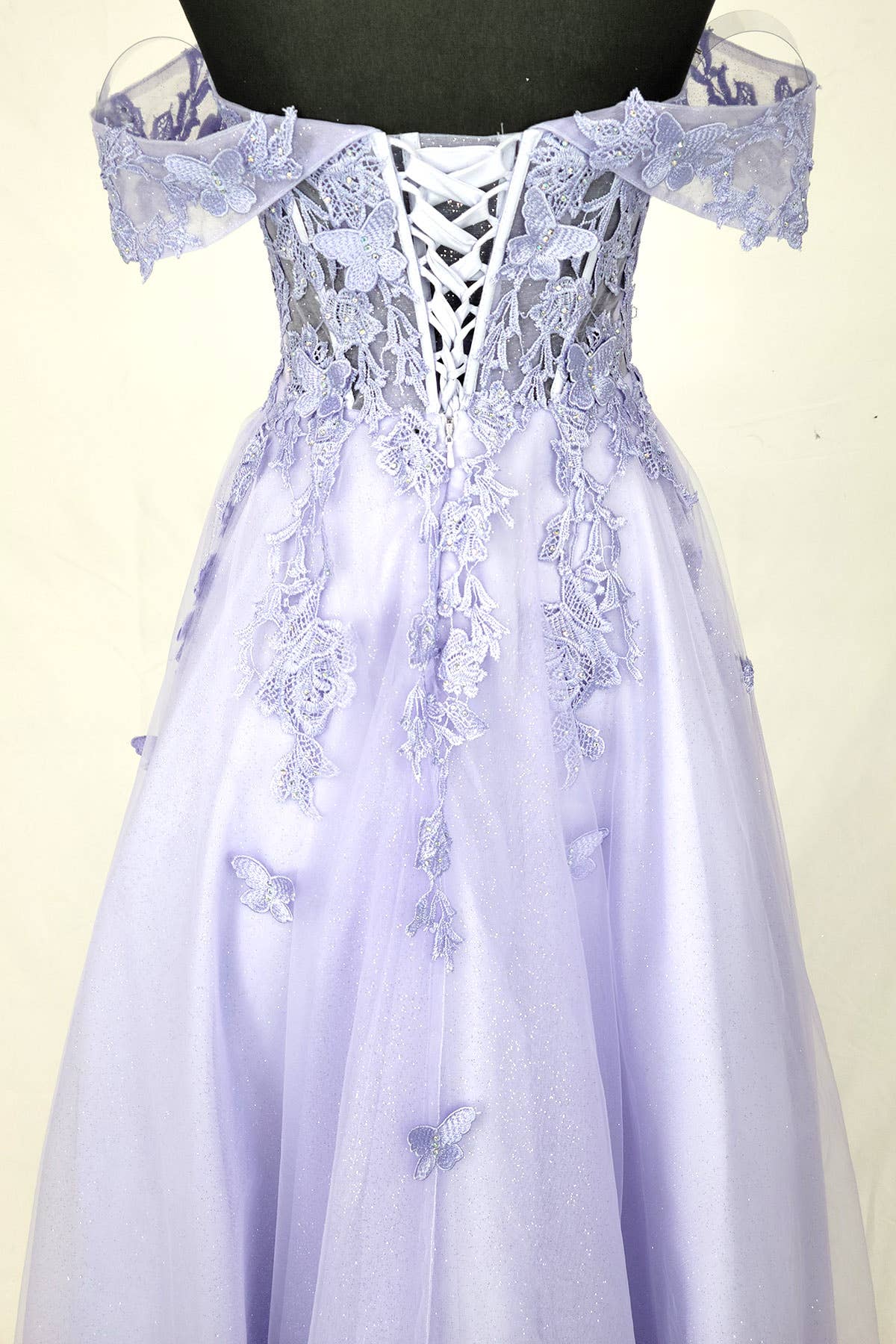 Chicas - Venta al por mayor Vestido - Mujer - Vestido con hombros descubiertos y mariposas C35010