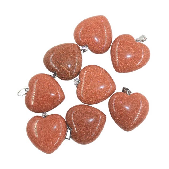 Heart Pendant - Goldstone for wholesale by Earths Elements Wholesale