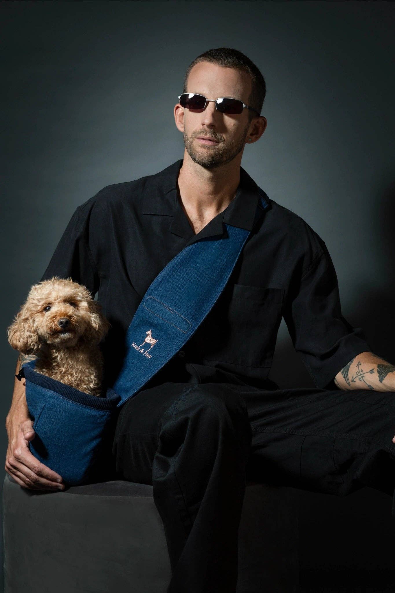 NOAH AND PAW LLC - Wholesale Pet Carrier - Cat/Dog - Premium Denim Pet sling Carrier 3x Safety1