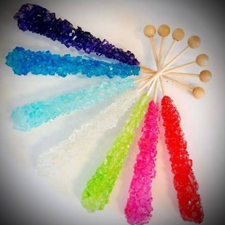 O'Shea's Candies Sweet Shop - Wholesale Hard Candy - Nostalgic Old Fashioned Rock Candy w/ Wooden Sticks 2PK