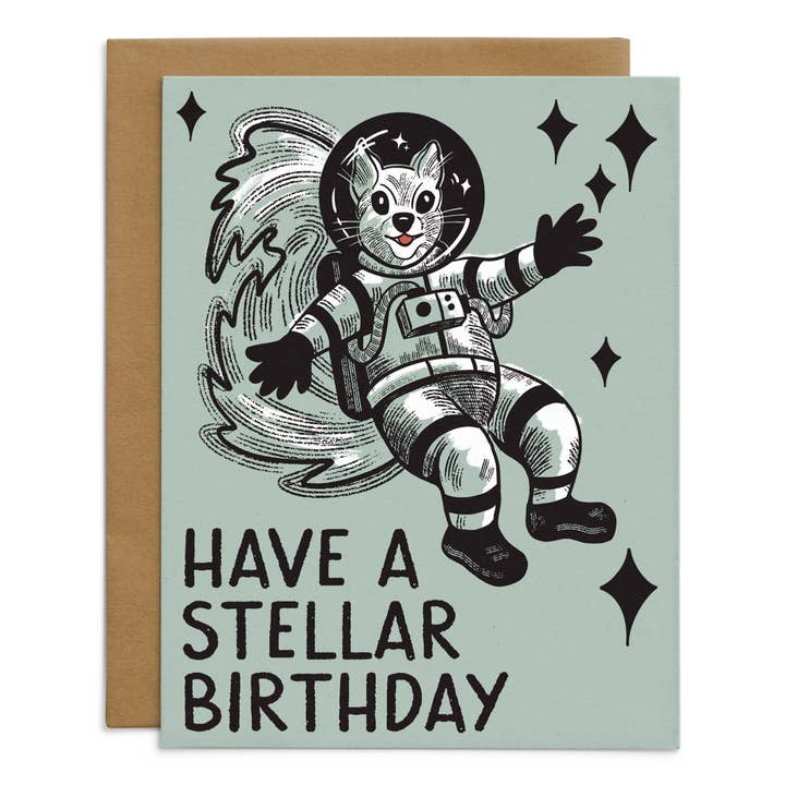 Stellar Birthday Card for wholesale by Starfangled Press