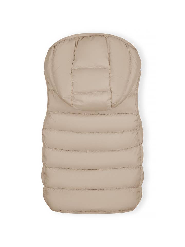 Minoti sp. z o.o. - Wholesale Outerwear Vest - Kids - Girls quilted gilet removable hood beige