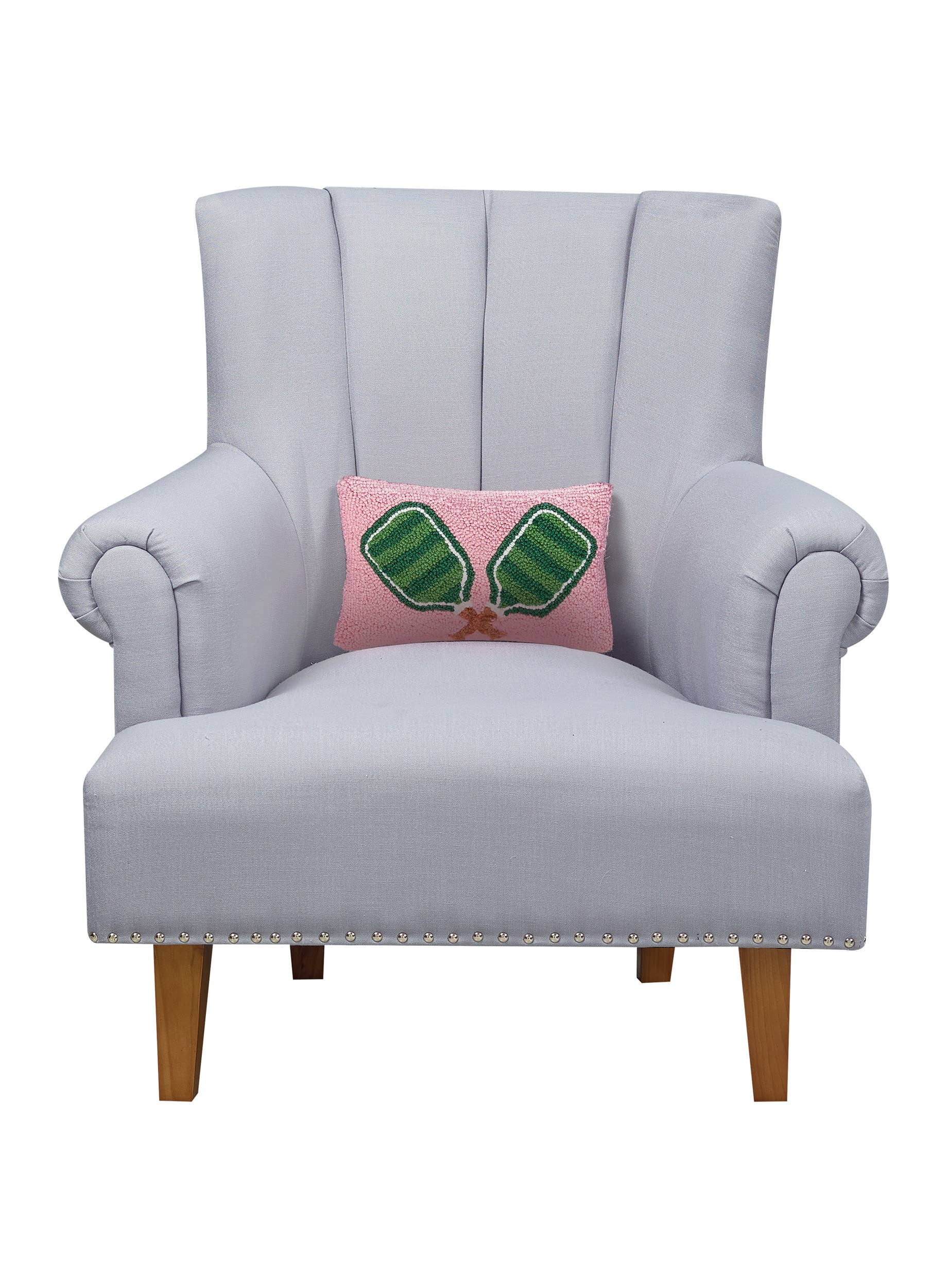 Peking Handicraft - Wholesale Throw/Decorative Pillow - Green Pickleball Hook Pillow1