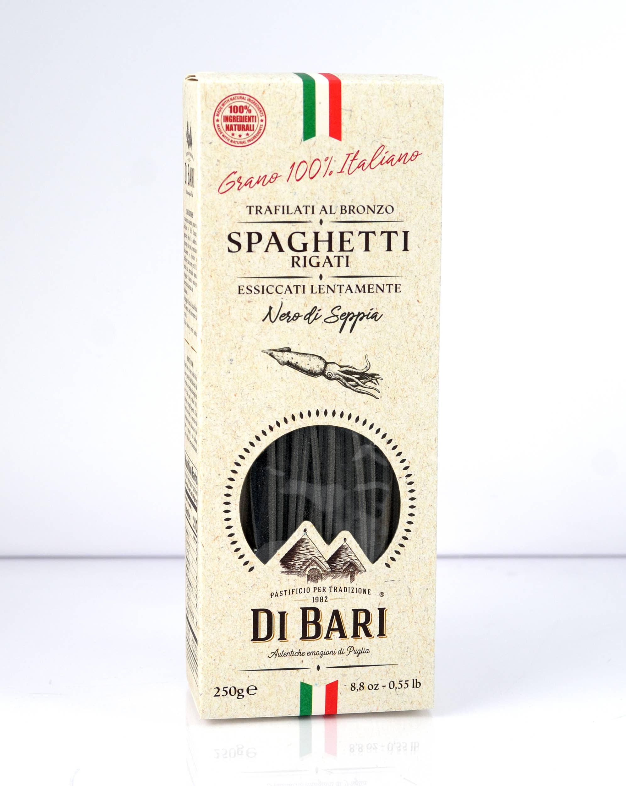 Gourmandise - Wholesale Pasta - Spaghetti al nero di seppia van Di Bari, 250 g1