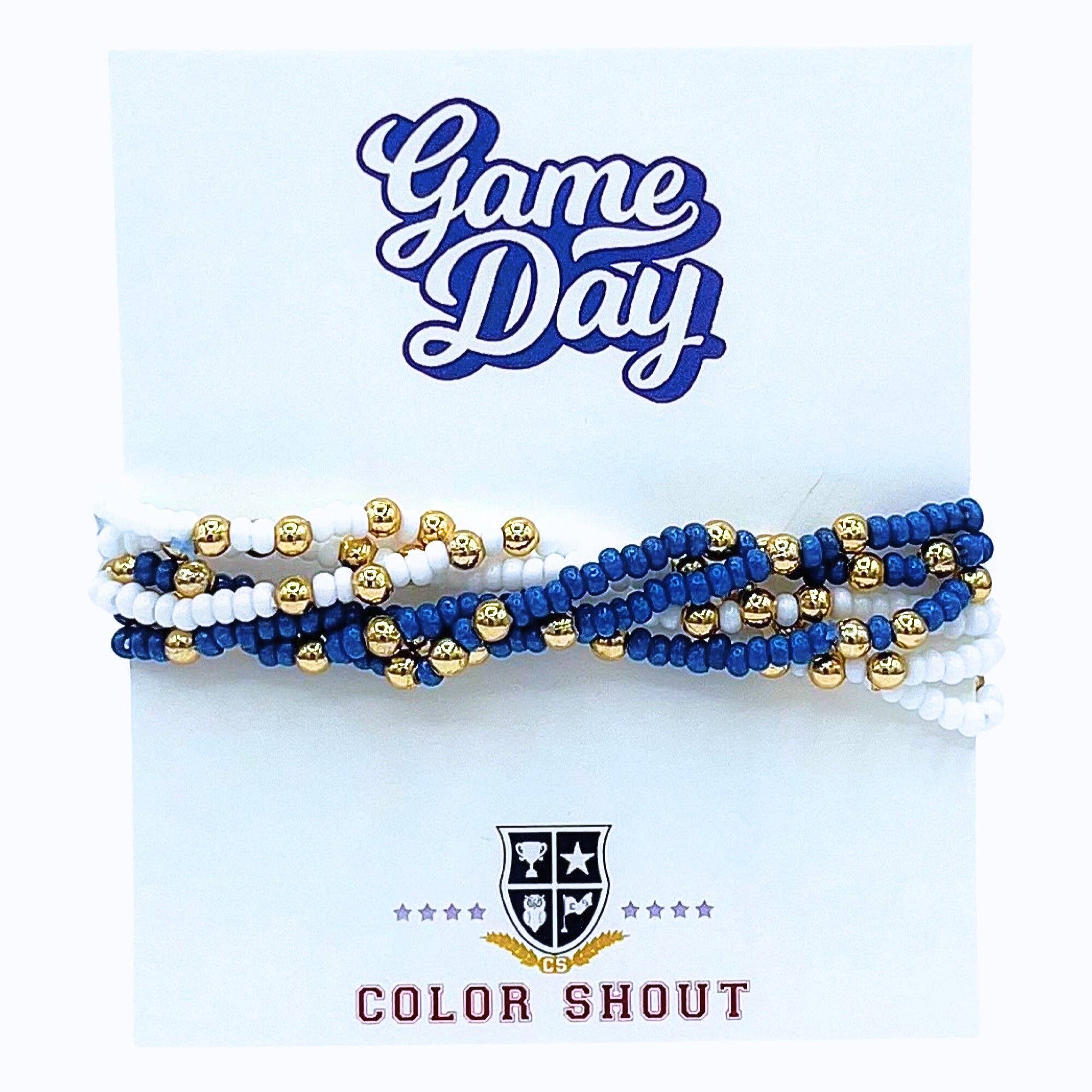 Color Shout - Wholesale Jewelry Set - Game Day Team Colors: Set of 6 Stretch Bracelets7