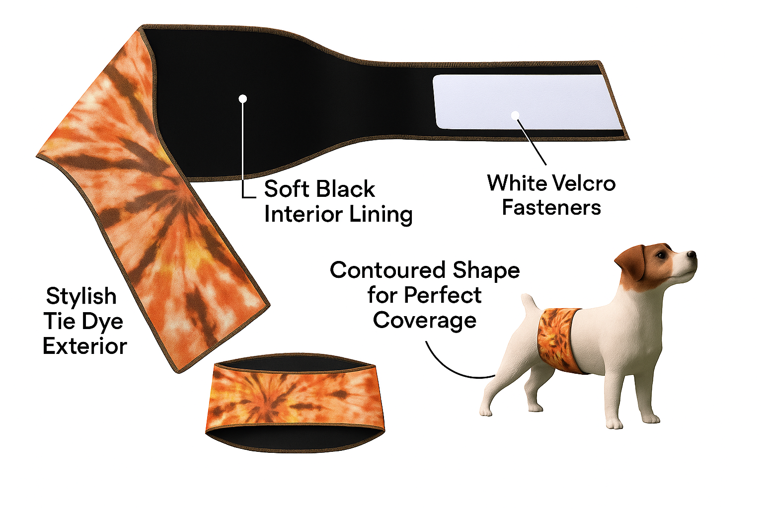 Jack & Jill Dog Diapers – wholesale Husdjursblöja - Hund – Hanhund Magband - Stil #2 Grå Ben2