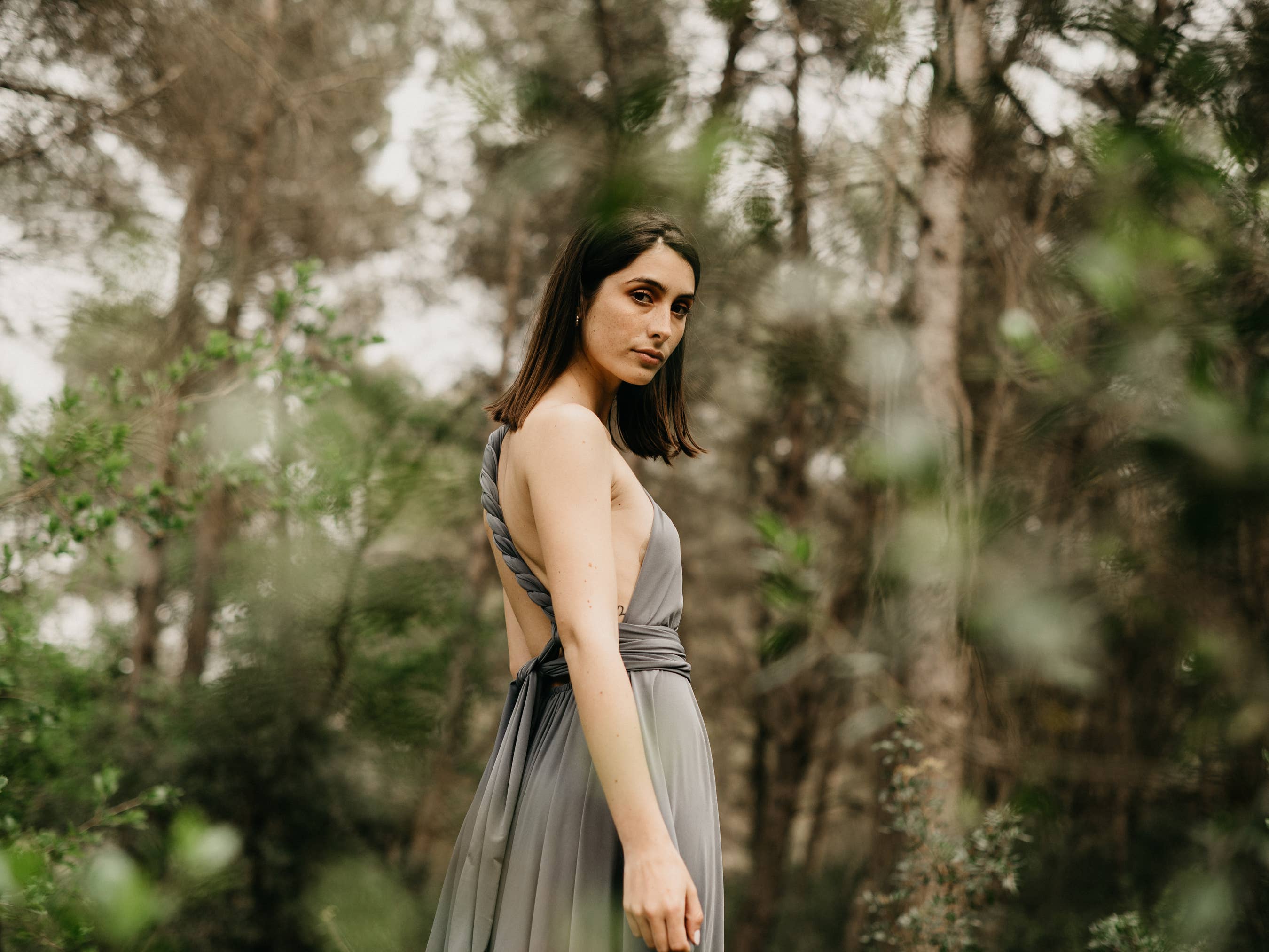 CEYLAN BCN – Engroshandel Kjole - Dame – Midi-kjole i sølv - én størrelse4