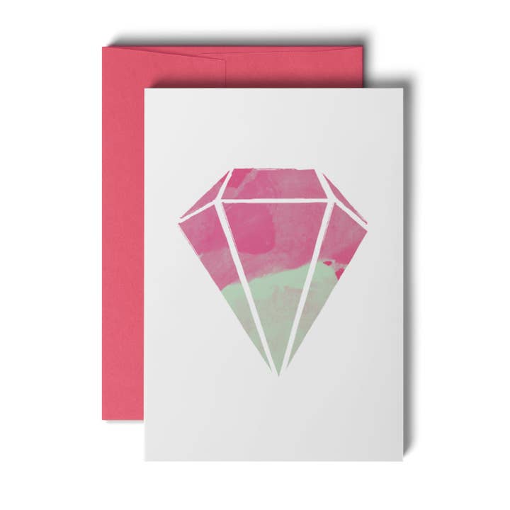 Everyday Card & Envelope – “Can't Buy Me Love” (Magenta Gem) for wholesale by Karte Design Berlin