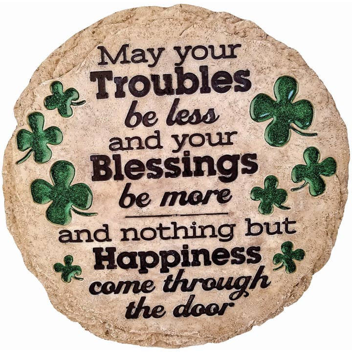 Spoontiques, Inc - Wholesale Stepping Stone - May Your Troubles Step Stone