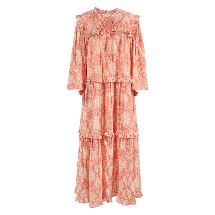 Sunshine Tienda - Wholesale Dress - Women's - Rose Gilded Palm Paradise Maxi Dress1