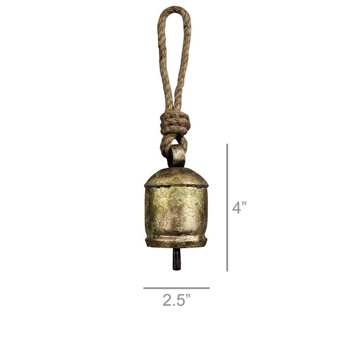 HomArt - Wholesale Bell - Chauk Bell with Rope Hanger, Brass - Sm