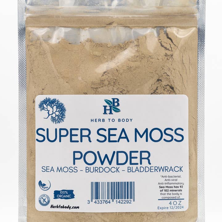 Herb To Body - Wholesale Protein/Superfood Powder - Super Sea Moss Powder 4oz