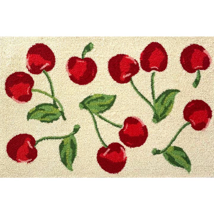 Cherry Toss Ivory Rug /Doormat/Pillow for wholesale by Decorium Living