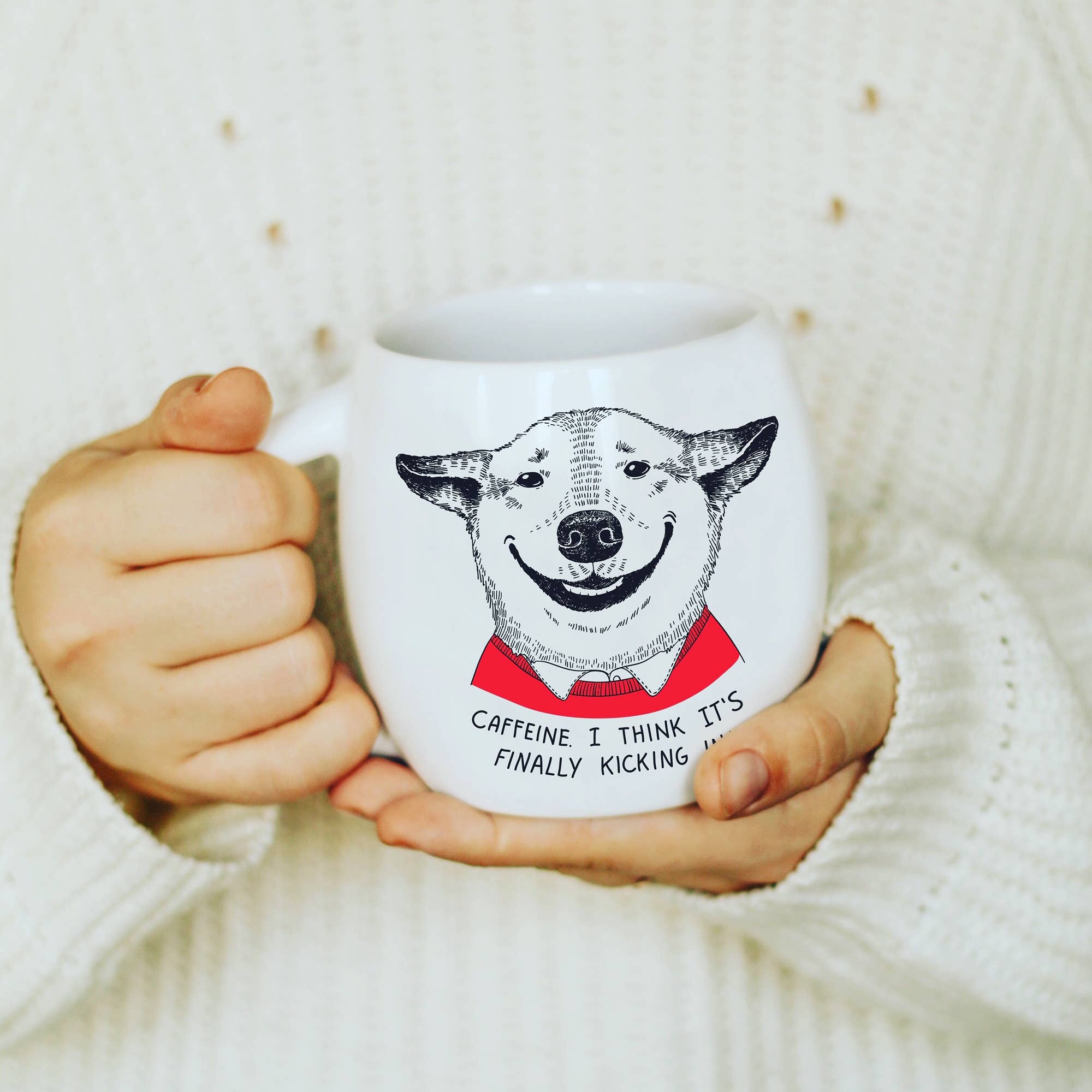 Orner & Co – wholesale Kaffekoppar – Leende Pooch mugg1