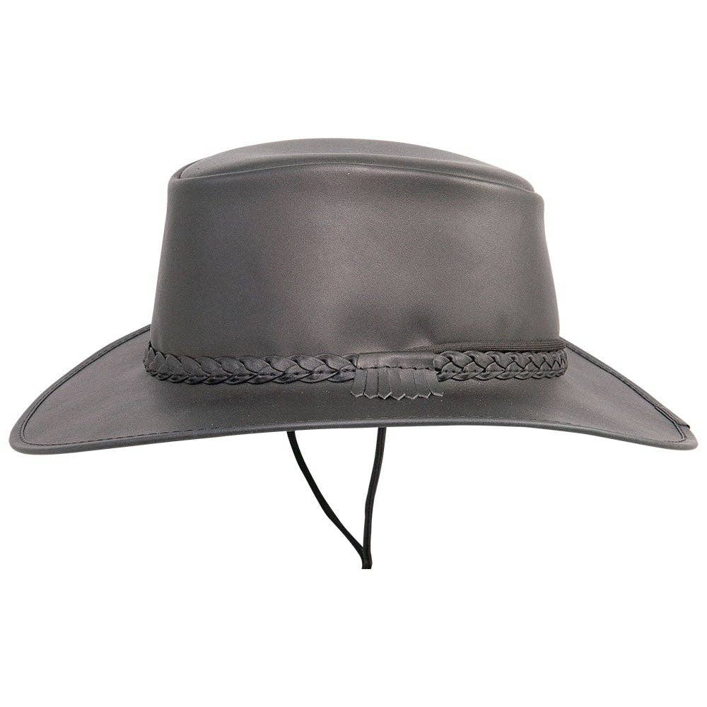 American Hat Makers - Wholesale Cowboy Hat - Unisex - Premium Crushable Leather Outback Hat - Style Crusher11