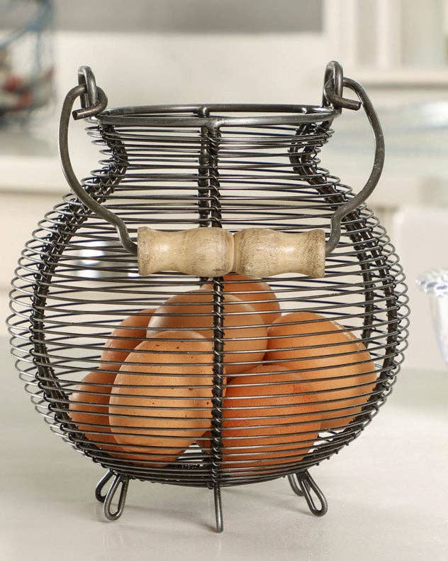 Dibor – wholesale Egg cup/holder – Large Wire Egg Basket Caddy0