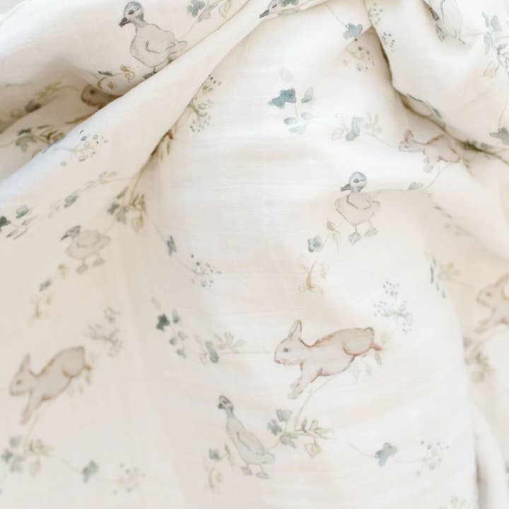 Fawn & Foster - Wholesale Quilt - Kids & Baby - Organic Muslin Gauze Quilt Baby Blanket | Ivy Hollow Bunny5