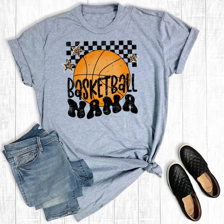 Retro Basketball Nana Graphic Tee for wholesale by The Way Down South