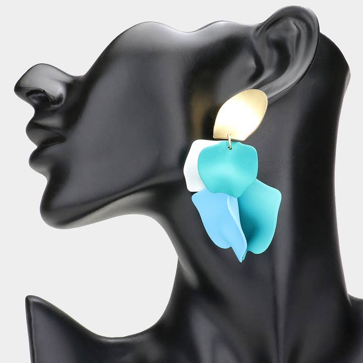 Sensibling Corp. - Wholesale Dangle Earrings - Colored Petal Cluster Dangle Earrings11