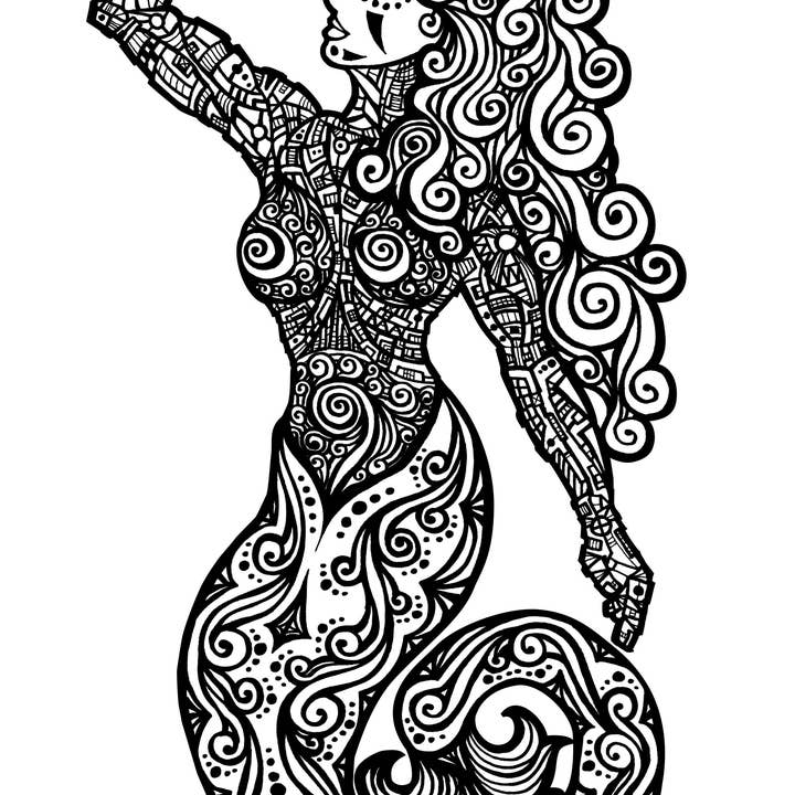 Nailivic Studios - Wholesale Tank Top - Women's - La Sirena / The Mermaid - Women's Tank Top