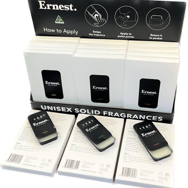 Ernest Solid Colognes - Wholesale Solid cologne - Shelf Ready pack