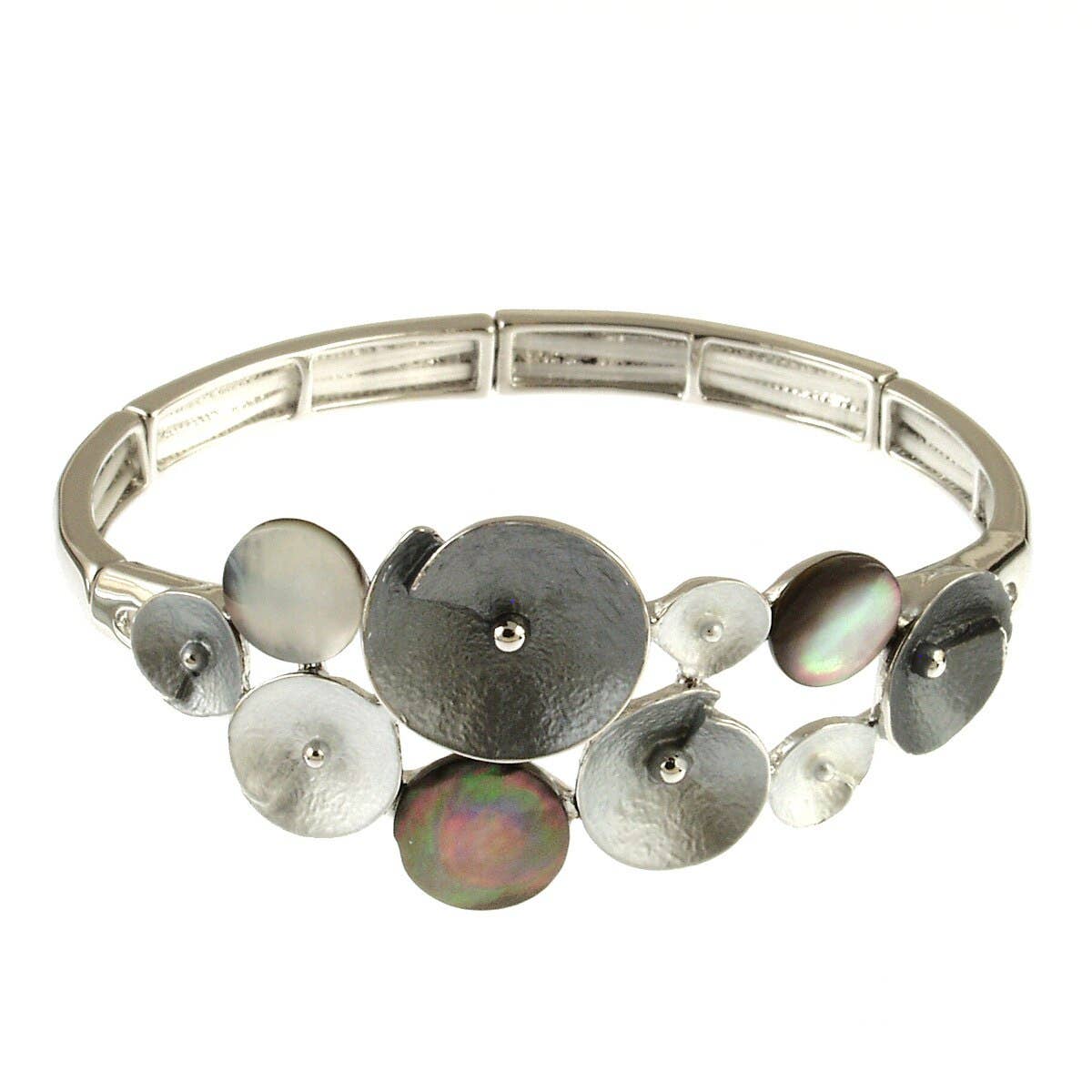 Origin Jewelry - Wholesale Bangle Bracelet - Glittering Lilypad Bracelet / Shimmering Floral Bracelet3