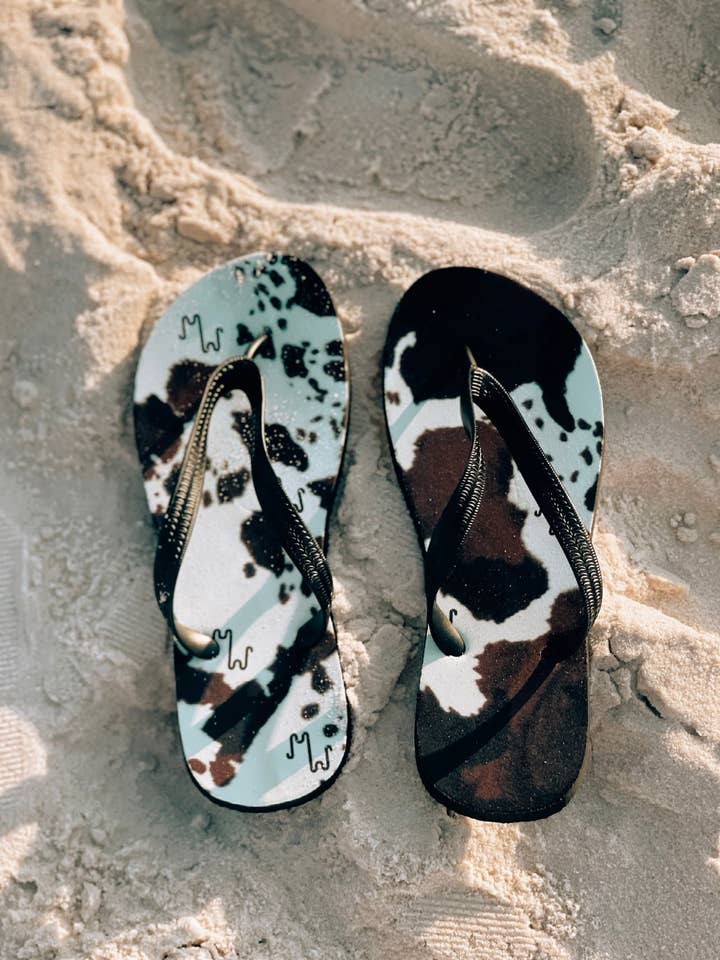 The Front Porch Label - Wholesale Flip Flops - Women's - Cowhide Flip Flops