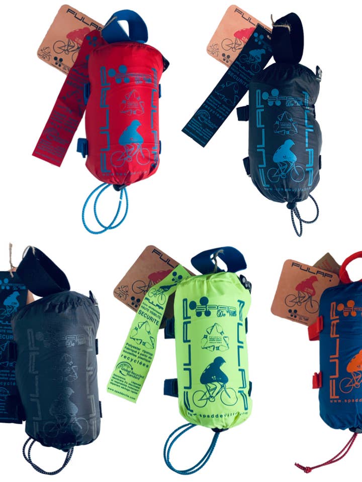 SPAD De Ville - Wholesale Raincoat - Unisex - FULAP Pack 5 colors Red Blau, Olive, Black, Yellow