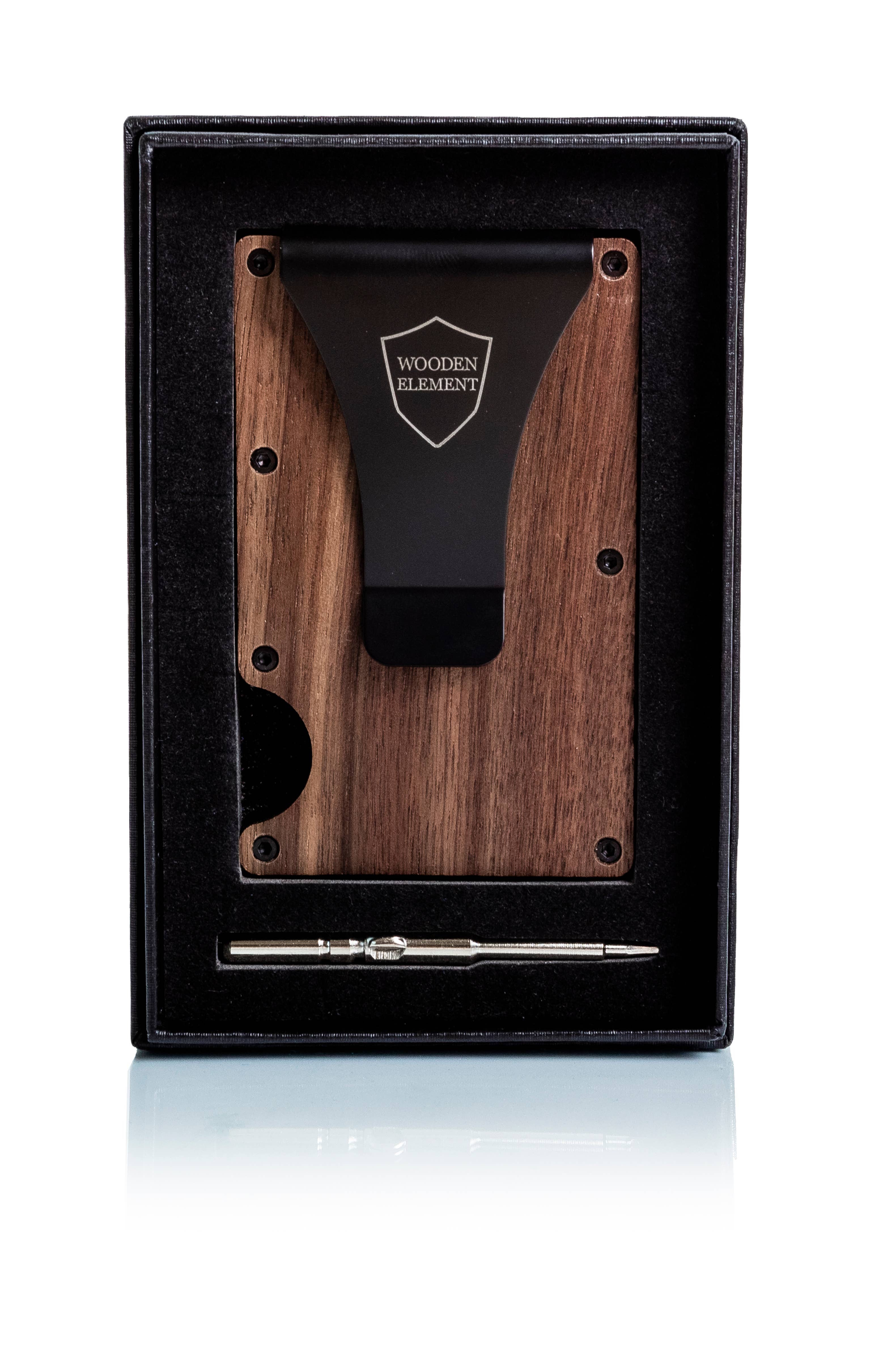 Wooden Element - Vente Pince à billets – unisexe - Portefeuilles intelligents effet bois (lot assorti de 8)9