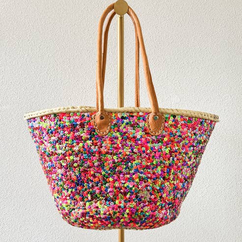 High crafty - Wholesale Beach Bag - 🌸 Boho Sequin Beach Bag – Handmade in Marrakech2