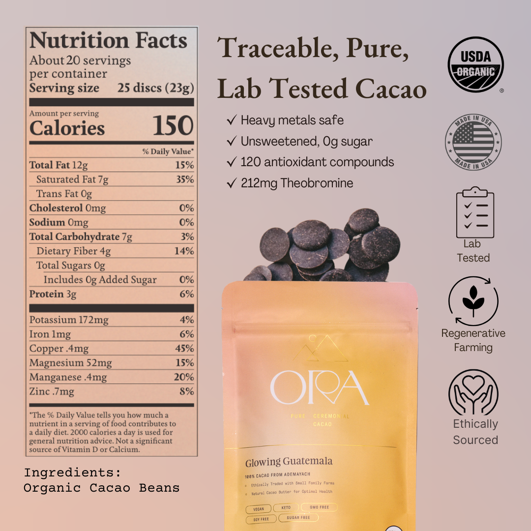 Ora Cacao - Wholesale Hot Cocoa Mix/Kit - Glowing Guatemala 100% Cacao - Organic Ceremonial Chocolate1